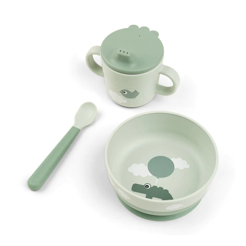 Set primera comida foodie - happy clouds - green