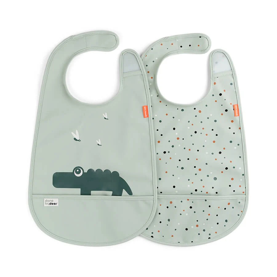 Pack de 2 baberos con velcro